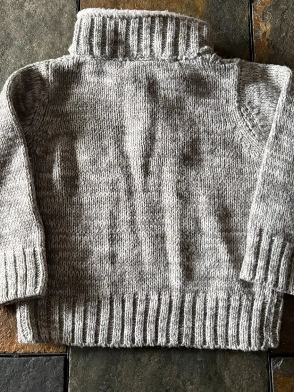 Little Lad toddler sweater cable knit sherpa collar elbow patches size 18 months